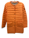 Gimo's Size 44 Orange Polyester Blend Down Fill Snap Button Front Long Jacket Orange / 44