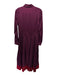 Polo Ralph Lauren Size S / 6 Burgundy & Red Polyester Satin Long Sleeve Dress Burgundy & Red / S / 6