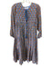 India Collection Emerson Fry Size XS Blue, Orange & Green Organic Cotton Dress Blue, Orange & Green / XS