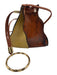 Ulla Johnson Brown, Yellow, Green Snake Embossed Leather Drawstring Bag Brown, Yellow, Green / Mini