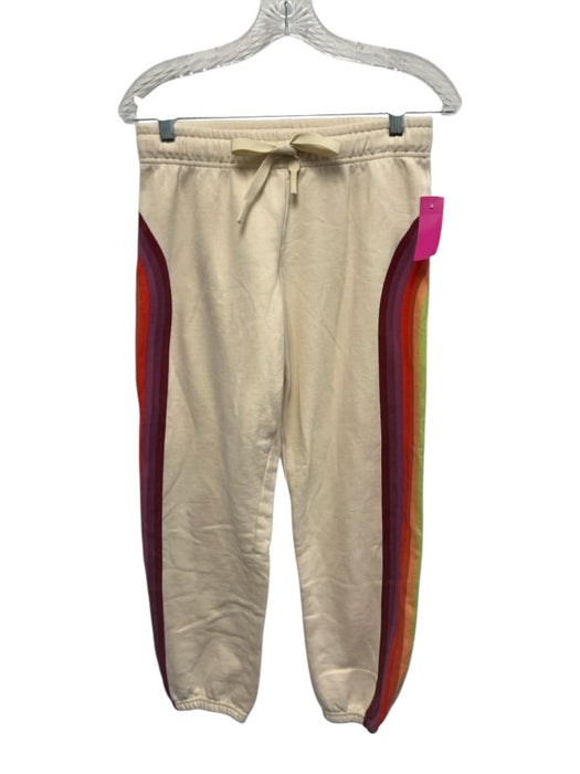 Marine Layer Size XS Beige, Purple, Multi Cotton & Polyester Stripe Pant Set Beige, Purple, Multi / XS
