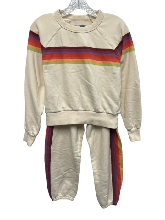 Marine Layer Size XS Beige, Purple, Multi Cotton & Polyester Stripe Pant Set Beige, Purple, Multi / XS