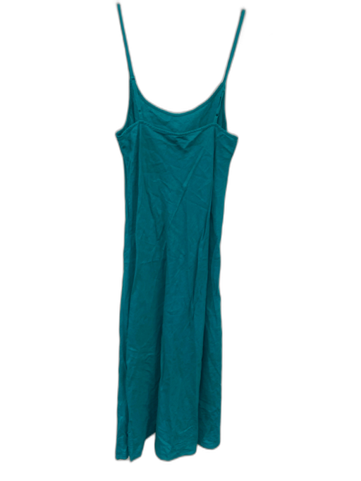 J Crew Size 4 Teal Blue Linen Spaghetti Strap Below Knee slip dress Dress Teal Blue / 4