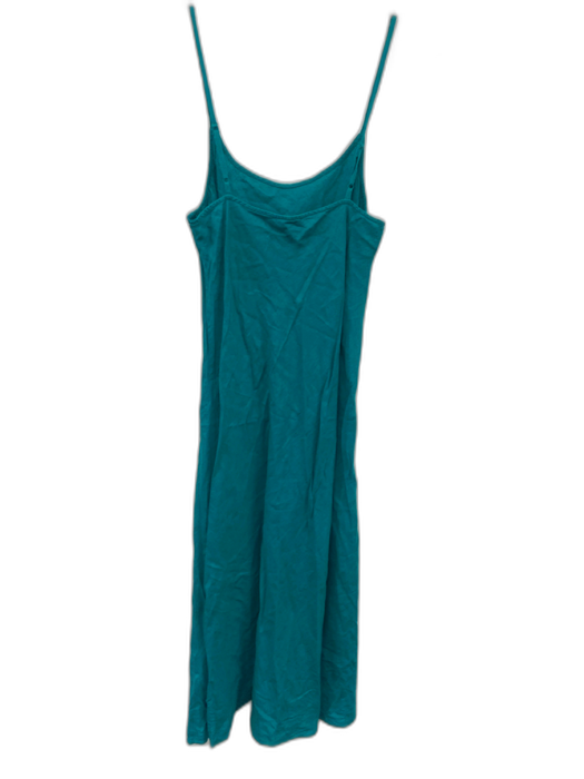 J Crew Size 4 Teal Blue Linen Spaghetti Strap Below Knee slip dress Dress Teal Blue / 4