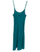 J Crew Size 4 Teal Blue Linen Spaghetti Strap Below Knee slip dress Dress Teal Blue / 4