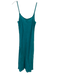 J Crew Size 4 Teal Blue Linen Spaghetti Strap Below Knee slip dress Dress Teal Blue / 4