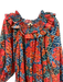 Ulla Johnson Size 0 Orange, Blue, Pink Cotton Long puff sleeve Maxi Dress Orange, Blue, Pink / 0