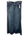7 For All Mankind Size 28 Dark Wash Cotton High Rise Faded Pockets Maxi Skirt Dark Wash / 28