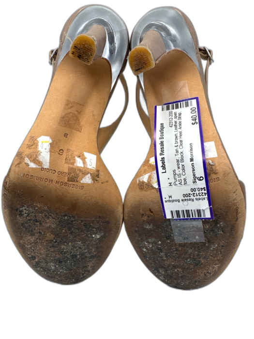 Sigerson Morrison Shoe Size 6 Tan & brown Leather open toe Color Block Pumps Tan & brown / 6