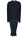 Norma Kamali Size Medium Navy Blue Polyester Blend Long Sleeve Velcro Dress Navy Blue / Medium