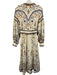 Scarlett Poppies Size Medium Cream, Blue, Orange Linen Blend Long Sleeve Dress Cream, Blue, Orange / Medium