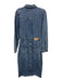 Rails Size Small Medium Wash Cotton Denim Half Button Pockets Collar Maxi Dress Medium Wash / Small