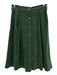 skies are blue Size XS Green Elastic Waist Button Front Corduroy Midi Skirt Green / XS