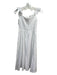 Reformation Size 4 White Linen Ruffle Strap Eyelet Midi Smocked Back Dress White / 4