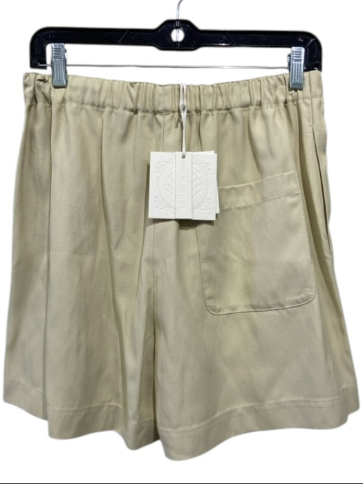 Loulou Studio Size M Beige Viscose Elastic Waist Pockets Shorts Beige / M