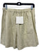 Loulou Studio Size M Beige Viscose Elastic Waist Pockets Shorts Beige / M