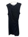 Alexander Wang .T Size Large Black Sleeveless Crew Neck Side Twist Dress Black / Large