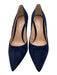 Gianvito Rossi Shoe Size 8 Navy Blue Suede Pointed Toe Pumps Navy Blue / 8