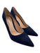 Gianvito Rossi Shoe Size 8 Navy Blue Suede Pointed Toe Pumps Navy Blue / 8
