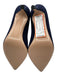 Gianvito Rossi Shoe Size 8 Navy Blue Suede Pointed Toe Pumps Navy Blue / 8