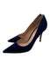 Gianvito Rossi Shoe Size 8 Navy Blue Suede Pointed Toe Pumps Navy Blue / 8