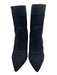 Gianvito Rossi Shoe Size 38.5 Black Terry Cloth Ribbed Detail Pump Booties Black / 38.5