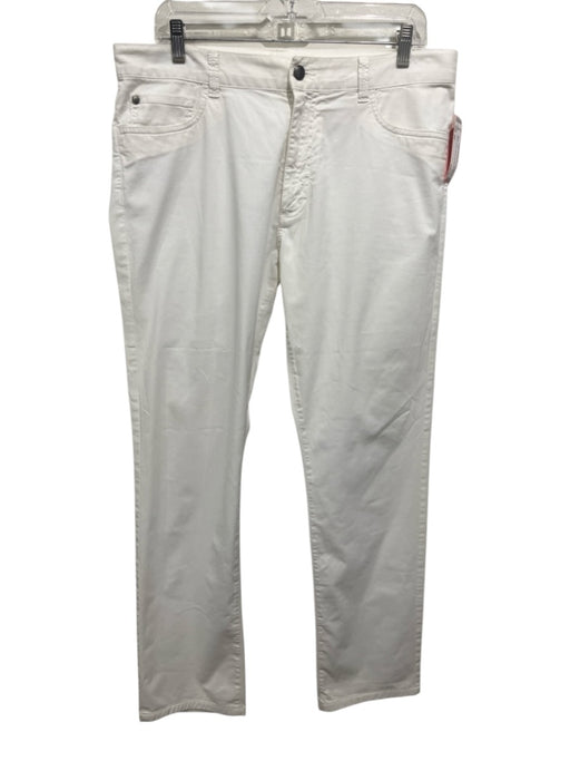 Canali Size 54 White Cotton Zip Fly Men's Pants White / 54