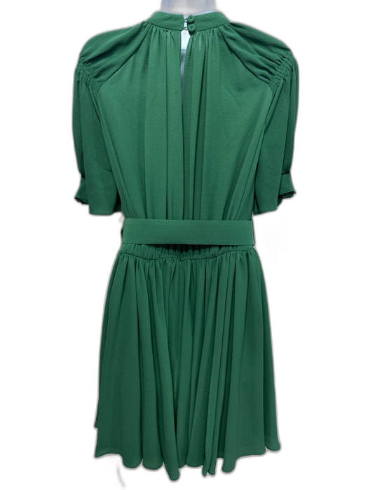 Emilia Wickstead Size 8 Hunter Green Polyester Short Sleeve high neck Dress Hunter Green / 8