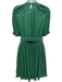 Emilia Wickstead Size 8 Hunter Green Polyester Short Sleeve high neck Dress Hunter Green / 8