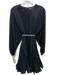 Rhode Size M Black Cotton Long Sleeve Darted Flare Knee length Dress Black / M