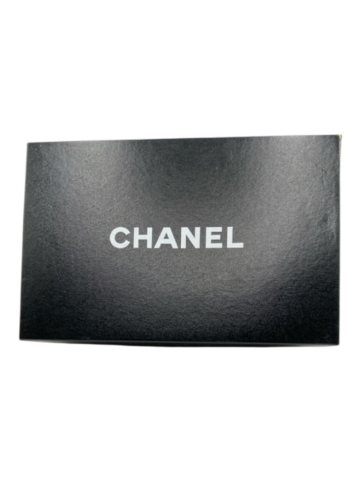 Chanel Shoe Size 39 Black & Gold Patent Leather Strappy Charm Logo Sandals Black & Gold / 39