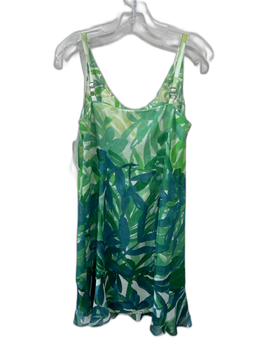 Cabi Size XS Green & Light Green Polyester Sleeveless Water Color Leaves Dress Green & Light Green / XS