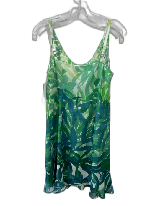 Cabi Size XS Green & Light Green Polyester Sleeveless Water Color Leaves Dress Green & Light Green / XS