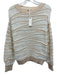 By Anthropologie Size S White & Blush Pink Acrylic Blend Open Knit Sweater White & Blush Pink / S