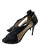 Valentino Garavani Shoe Size 39.5 Black Leather Peep Toe Gathered Cutout Pumps Black / 39.5