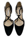 Oscar De La Renta Shoe Size 40 Black Suede Almond Toe T Strap Buckle Pumps Black / 40