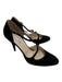 Oscar De La Renta Shoe Size 40 Black Suede Almond Toe T Strap Buckle Pumps Black / 40