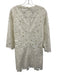 Cara Cara Size S White Cotton Floral Embroidered Long Sleeve V Neck Dress White / S