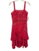 Alice + Olivia Size 4 Pink Red Cotton Blend Floral Lace Overlay Sleeveless Dress Pink Red / 4