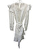 Isabel Etoile Marant Size 38 / M White Linen Long Sleeve Ruffle Hem Dress White / 38 / M