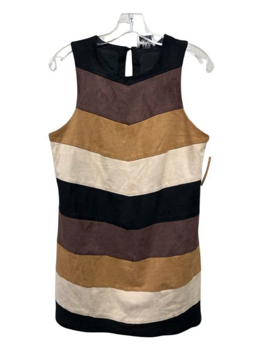 Show Me Your Mumu Size Medium Black, Brown, Tan Polyester Blend Sleeveless Dress Black, Brown, Tan / Medium