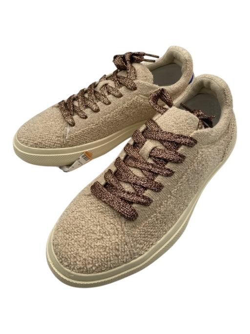 Rothy's Shoe Size 7 Beige & Bronze Textile Rubber Sole lace up Sneakers Beige & Bronze / 7