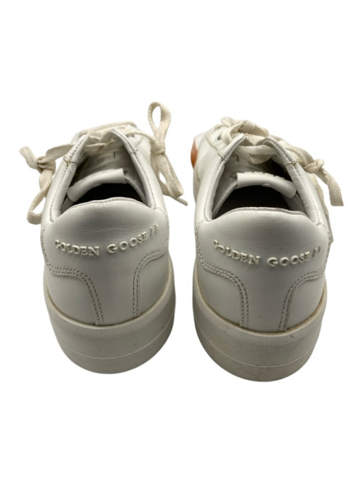 Golden Goose Shoe Size 37 White Leather Upper Lace Up Star Perforated Sneakers White / 37