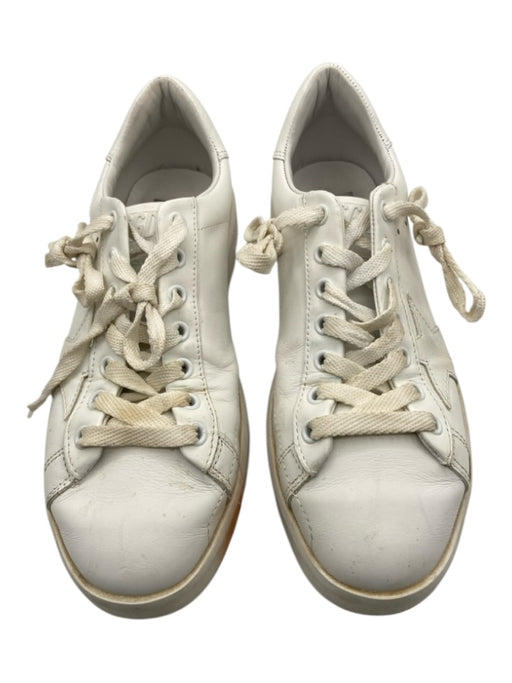 Golden Goose Shoe Size 37 White Leather Upper Lace Up Star Perforated Sneakers White / 37