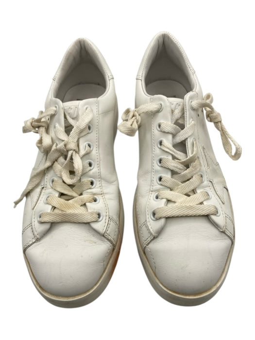 Golden Goose Shoe Size 37 White Leather Upper Lace Up Star Perforated Sneakers White / 37