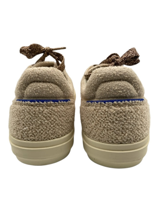 Rothy's Shoe Size 7 Beige & Bronze Textile Rubber Sole lace up Sneakers Beige & Bronze / 7