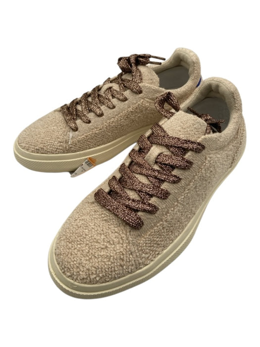 Rothy's Shoe Size 7 Beige & Bronze Textile Rubber Sole lace up Sneakers Beige & Bronze / 7