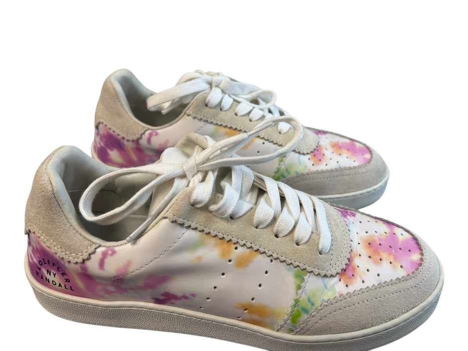 Loeffler Randall Shoe Size 6.5 White Leather & Suede Low Top lace up Shoes White / 6.5