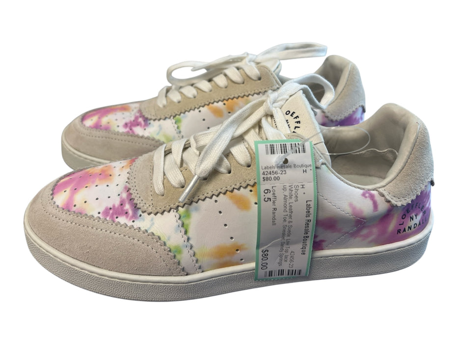Loeffler Randall Shoe Size 6.5 White Leather & Suede Low Top lace up Shoes White / 6.5