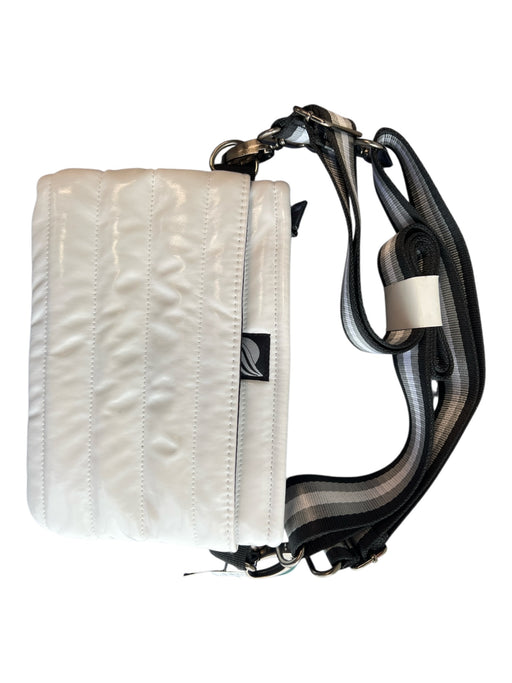 Think Royln White Patent Leather Shoulder & Crossbody Top Zip Quilted Bag White / Small